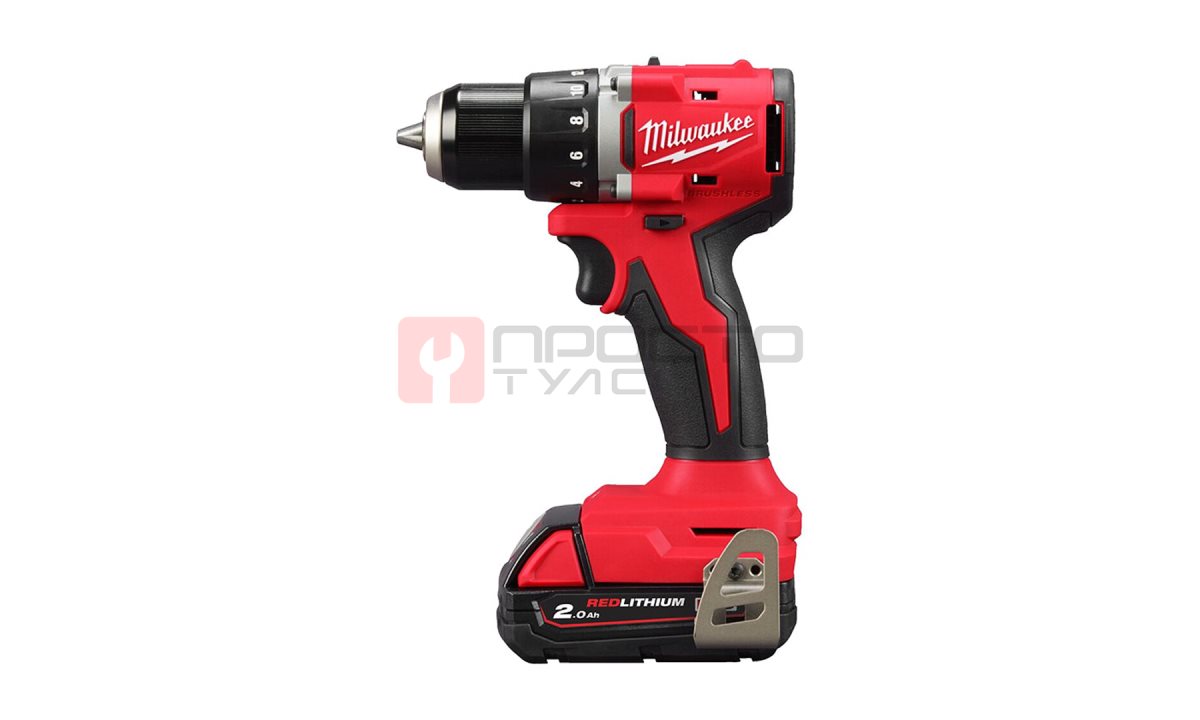  Аккумуляторная компактная дрель-шуруповерт, Milwaukee, M18 BLDDRC-202C, 4933492833 (0)