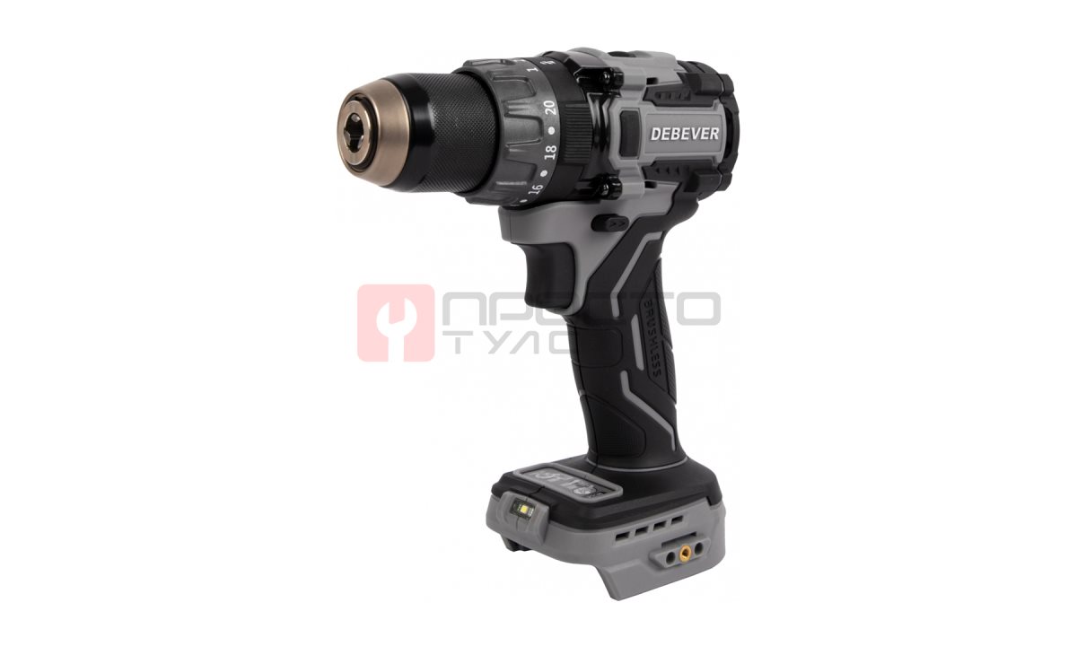  DBE-7332C Дрель-шуруповерт аккумуляторная DeBever бесщеточная, ударная, 85Nm, 20+3, 13мм, 20В (0)