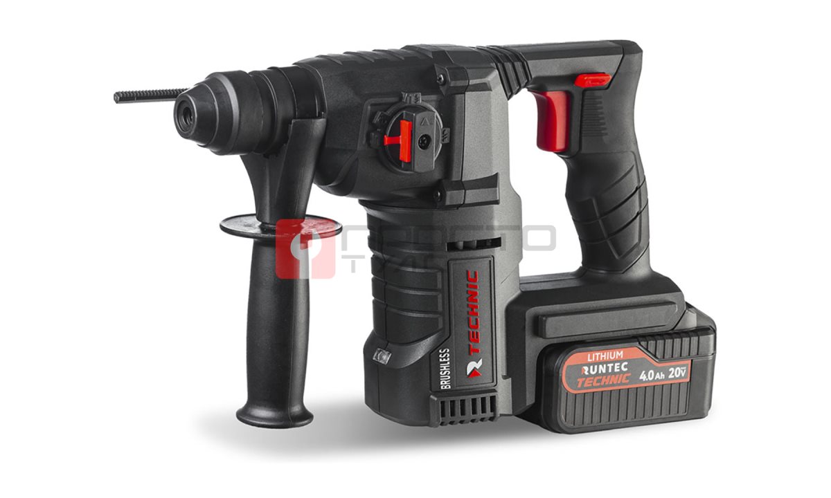  RUNTEC RT-EH900T Перфоратор аккумуляторный RUNTEC TECHNIC 2.5Дж, 20В, 2*4Ач, 900Вт (0)