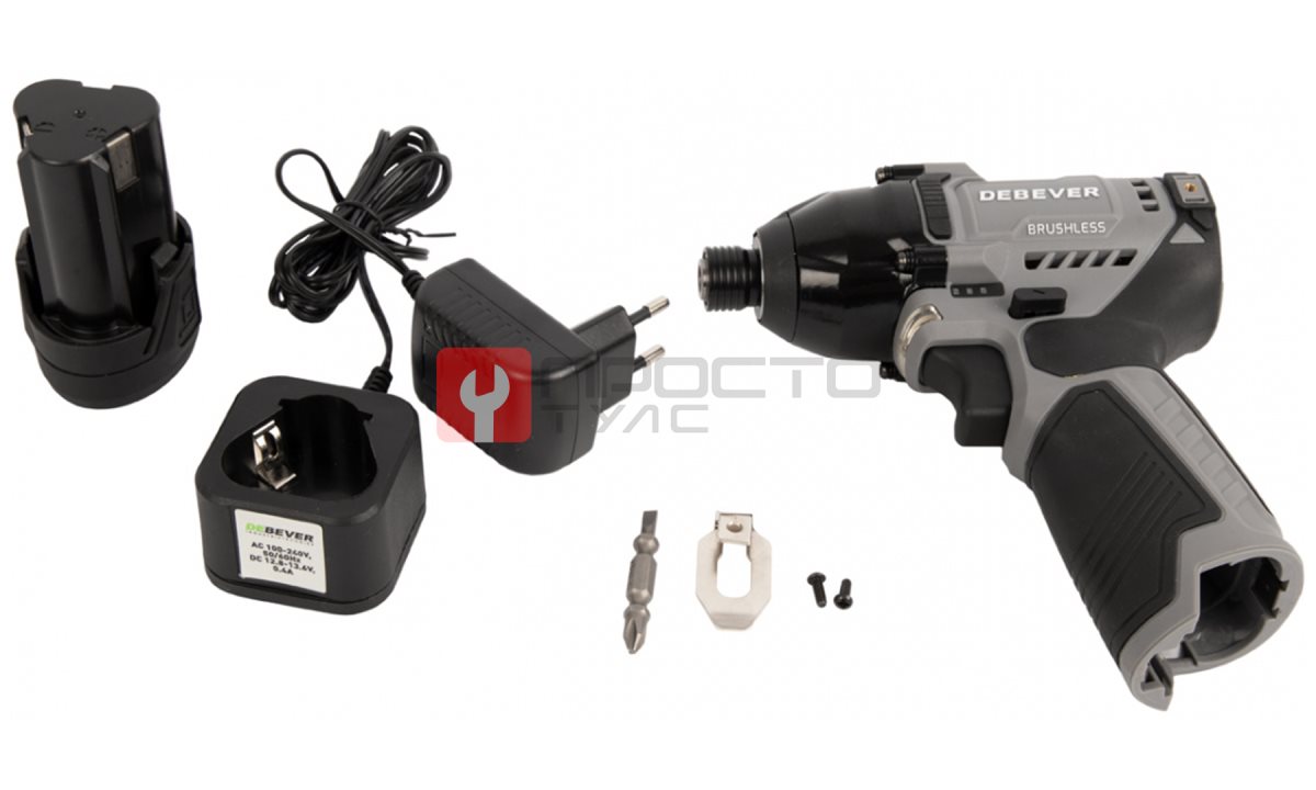  DBE-7361CKIT Винтоверт аккумуляторный DeBever бесщеточный, ударный, шестигранник 1/4