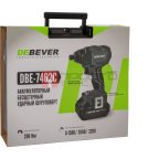  DBE-7462C Винтоверт аккумуляторный DeBever бесщеточный, ударный, шестигранник 1/4