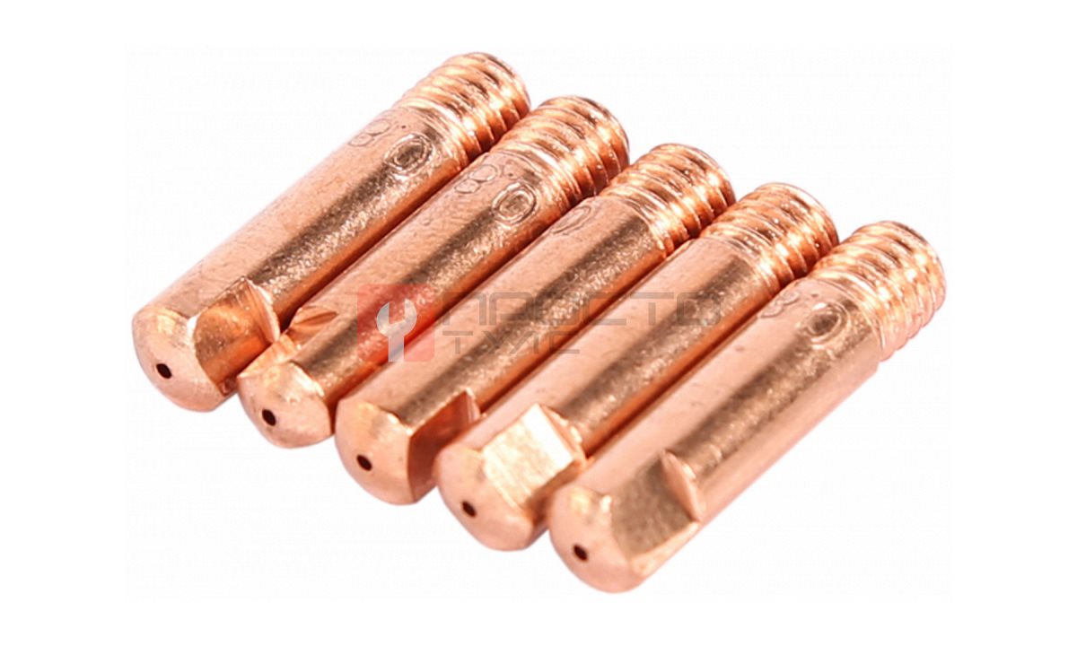  Сварочный наконечник для горелки MIG/MAG E-CU, M6x25, 0.8 мм, 5 шт. NORDBERG WMI-N08 (1)