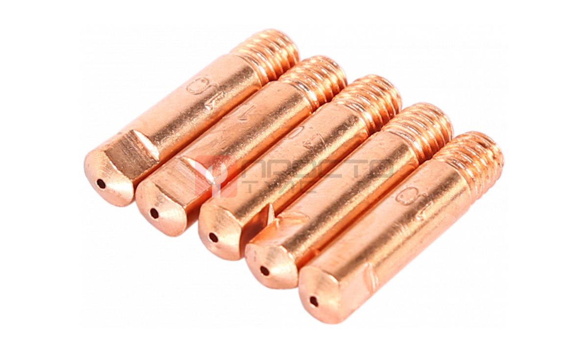  Сварочный наконечник для горелки MIG/MAG E-CU, M6x25, 1 мм, 5 шт. NORDBERG WMI-N10 (1)