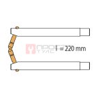  Электрод угловой L=220 мм / 20 град. для клещей HAMMER DDT (комплект) мни (0)