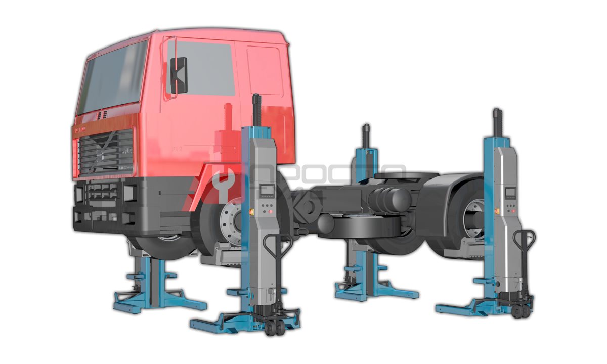  KraftWell KRW4С5.5 Колонны подкатные г/п 4х5 т. электрогидравлические беспроводные (0)