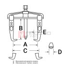  GARWIN PRO GPL-AS0504 Съемник подшипников трехлапый, американского типа, 130 мм (3)