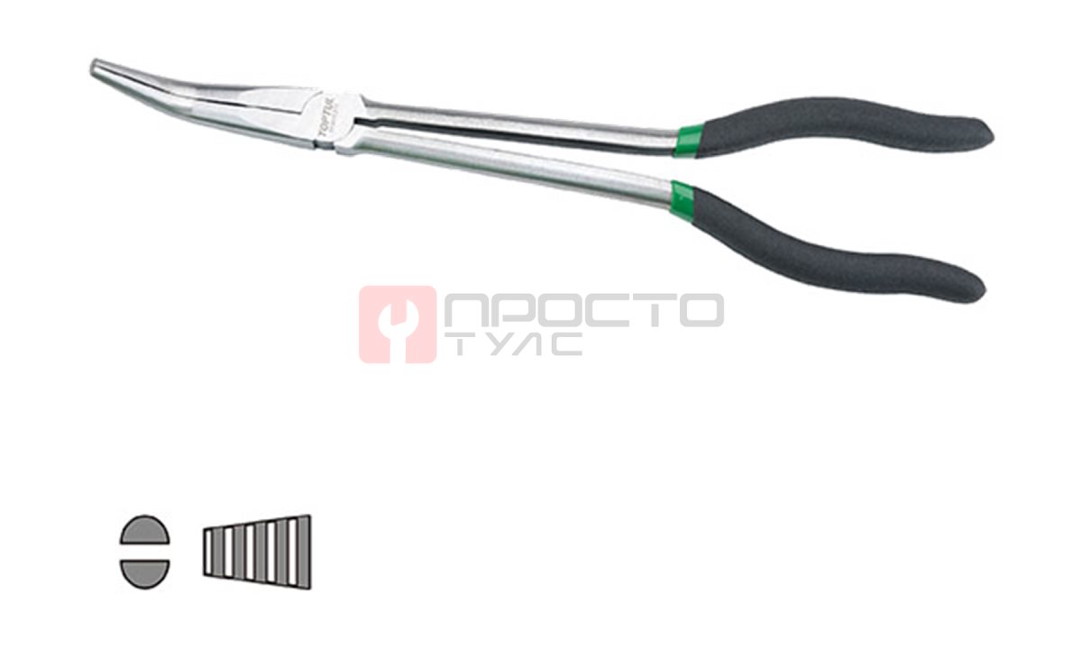  Длинногубцы изогнутые 45° 280 мм TOPTUL DFAH1211 (0)