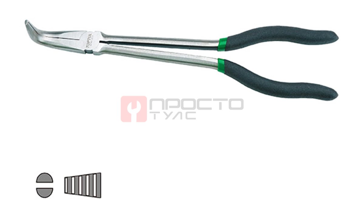  Длинногубцы изогнутые 90° 280 мм TOPTUL DFAI1211 (0)