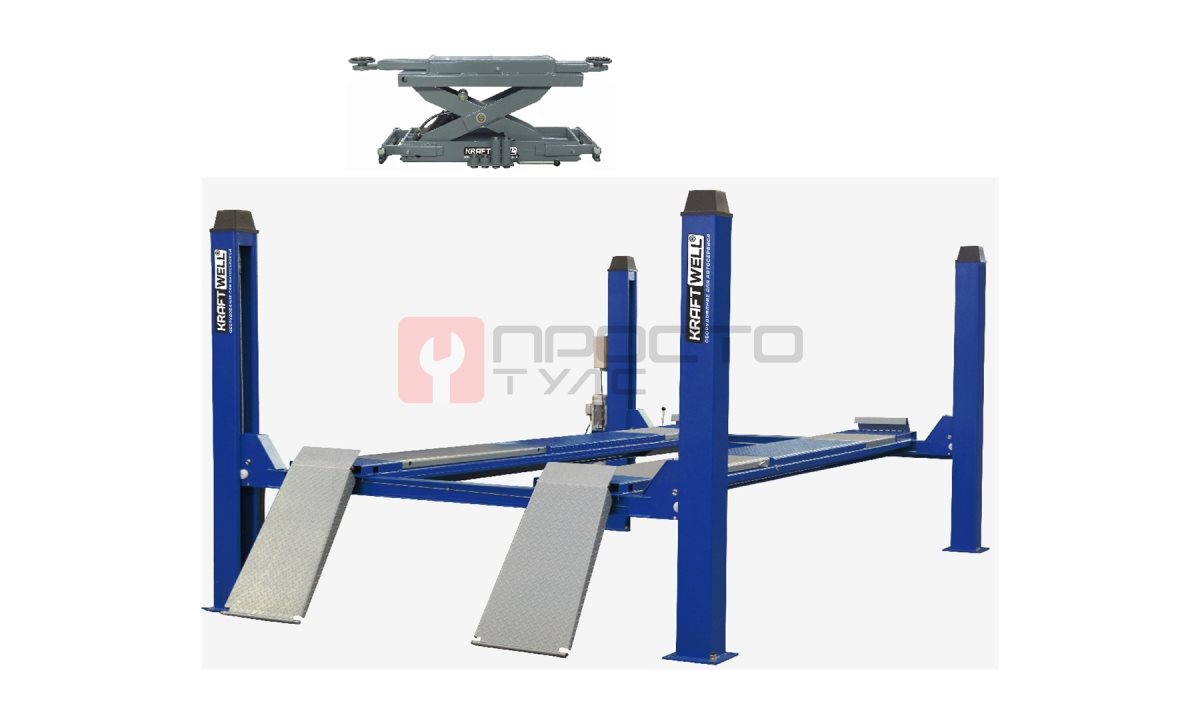  KraftWell KRW6.5WA_blue+KRWJ7P Комплект для сход-развала г/п 6.5 тонн (0)