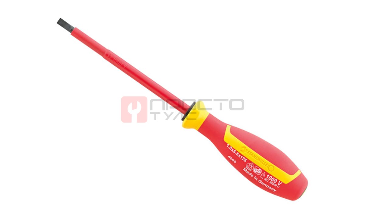  Отвертка для электриков DRALL+ 7 1,2X 8,0X175 мм, STAHLWILLE, 46603080, 4660 VDE (0)