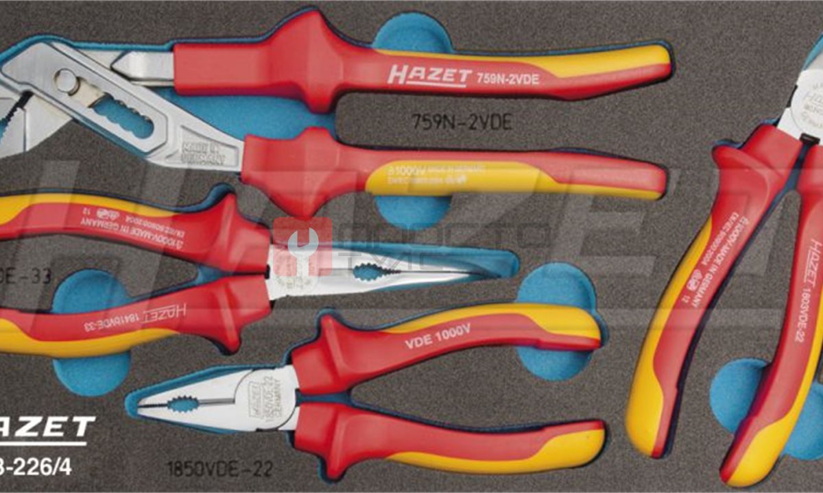  Набор губцевого инструмента Hazet 163-226/4, VDE (0)