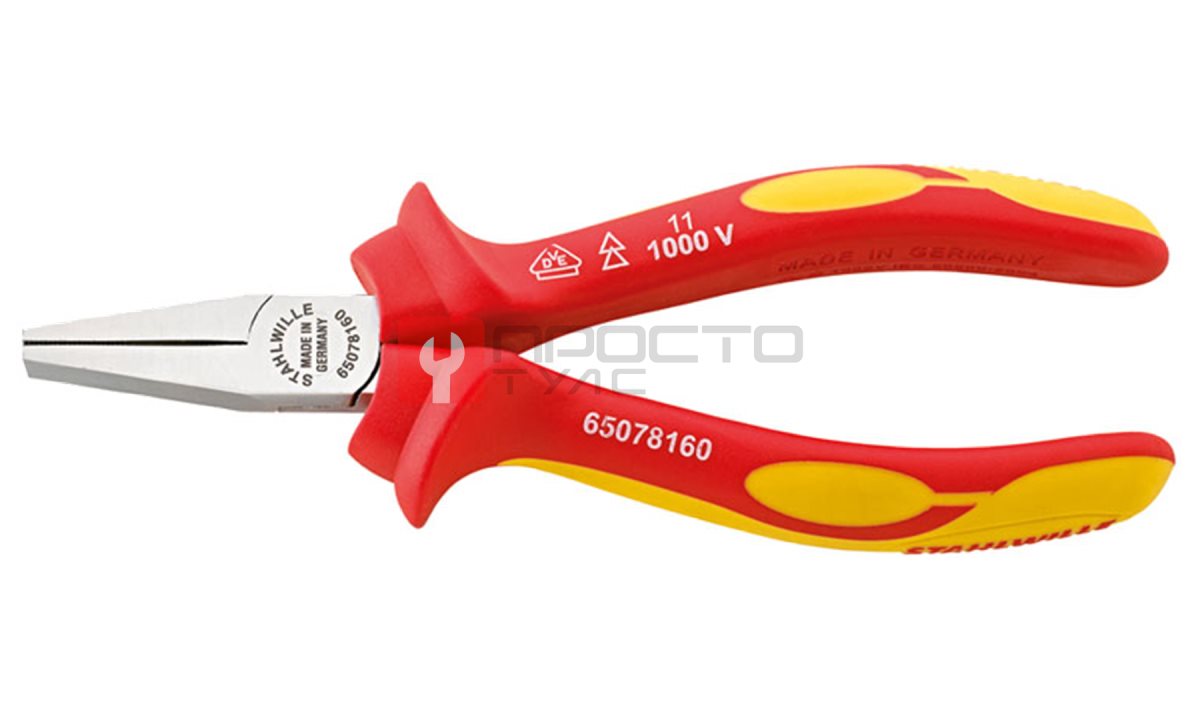  Плоскогубцы короткие 160 мм, STAHLWILLE, 65078160, 6507 VDE (0)