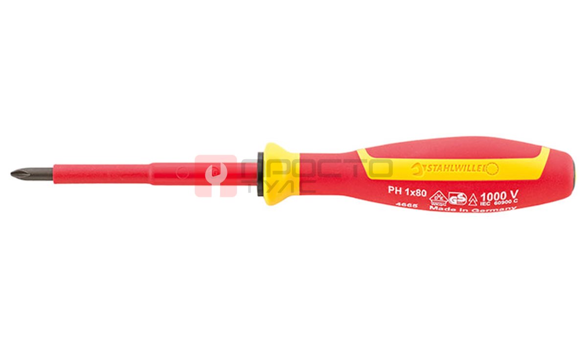 Крестовая отвертка DRALL+ PH3 х 150, STAHLWILLE, 46653003, 4665 VDE (0)