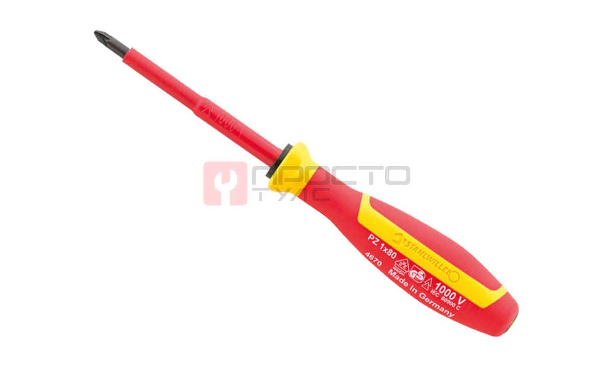  Крестовая отвертка DRALL+ PZ 2х 100, STAHLWILLE, 46703002, 4670 VDE (0)