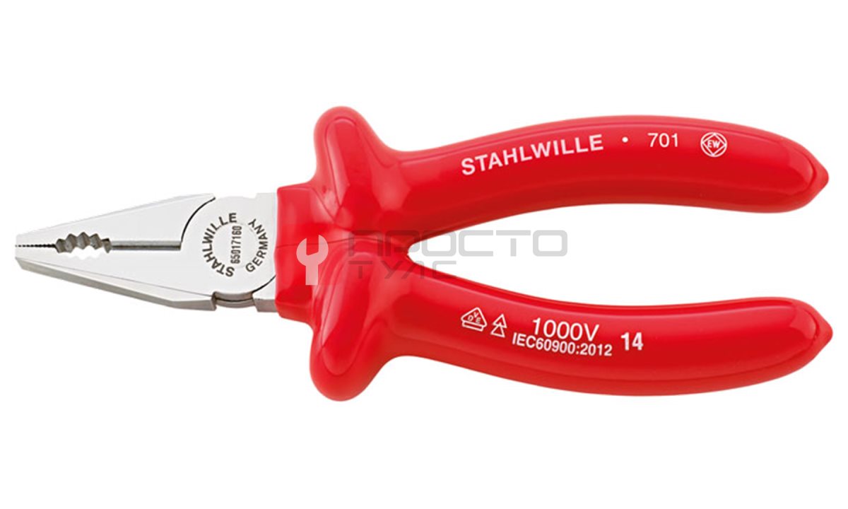  Плоскогубцы комбинированные, STAHLWILLE, 65017160, 6501 VDE (0)