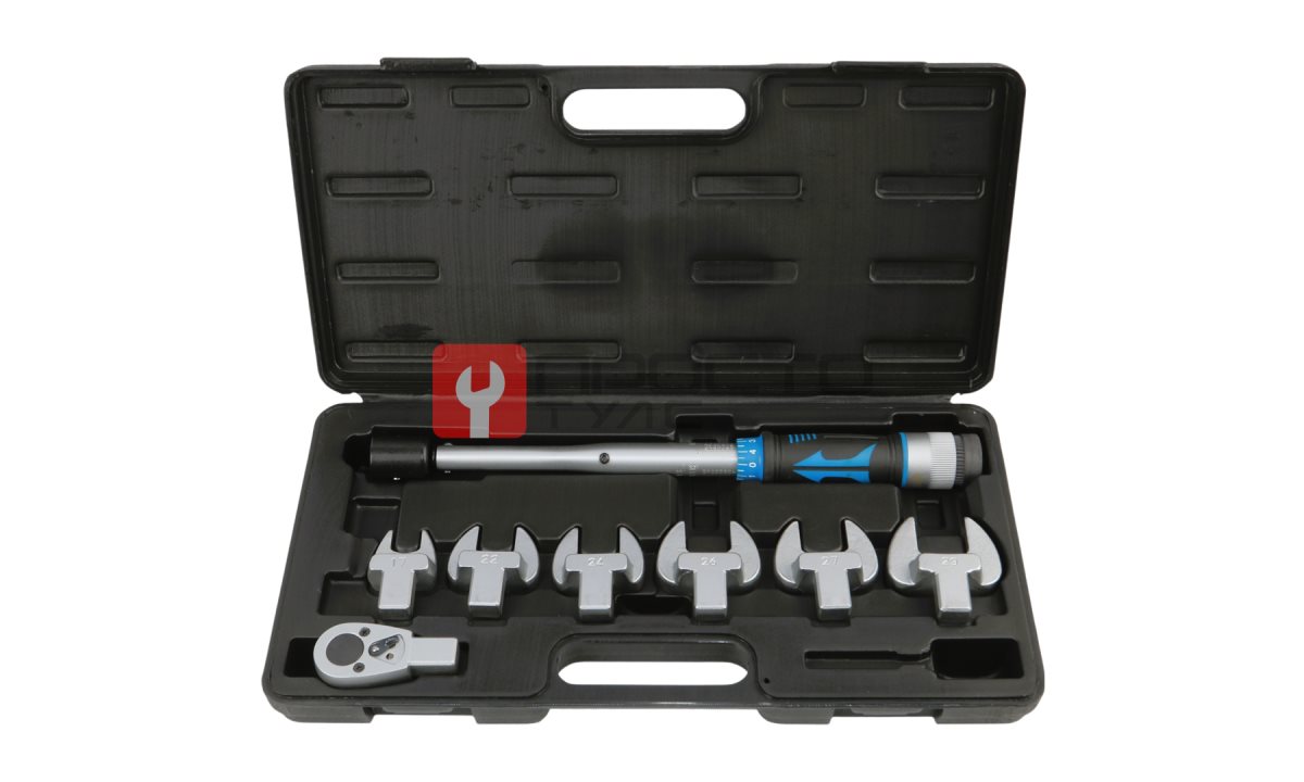  Licota AQC-S002NM Динамометрический ключ в наборе со сменными насадками, 8пр., 15-80Нм (1)