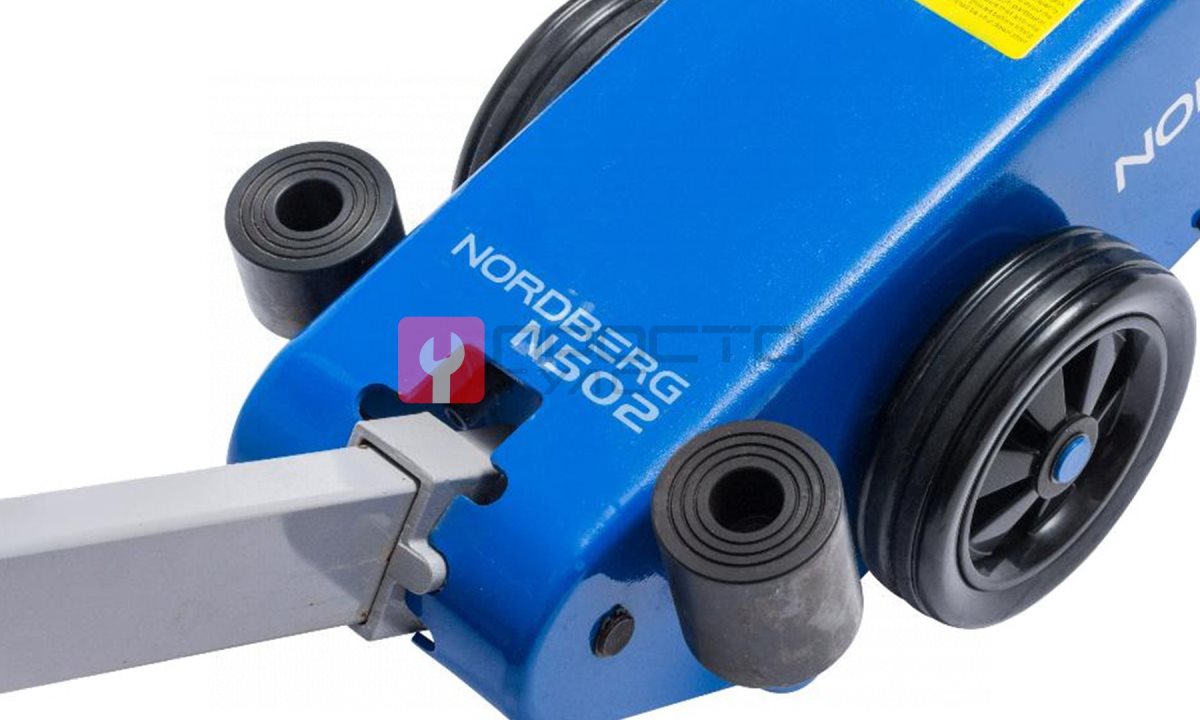  Домкрат пневмогидравлический подкатной двухштоковый, 25/50 т NORDBERG N502 (1)
