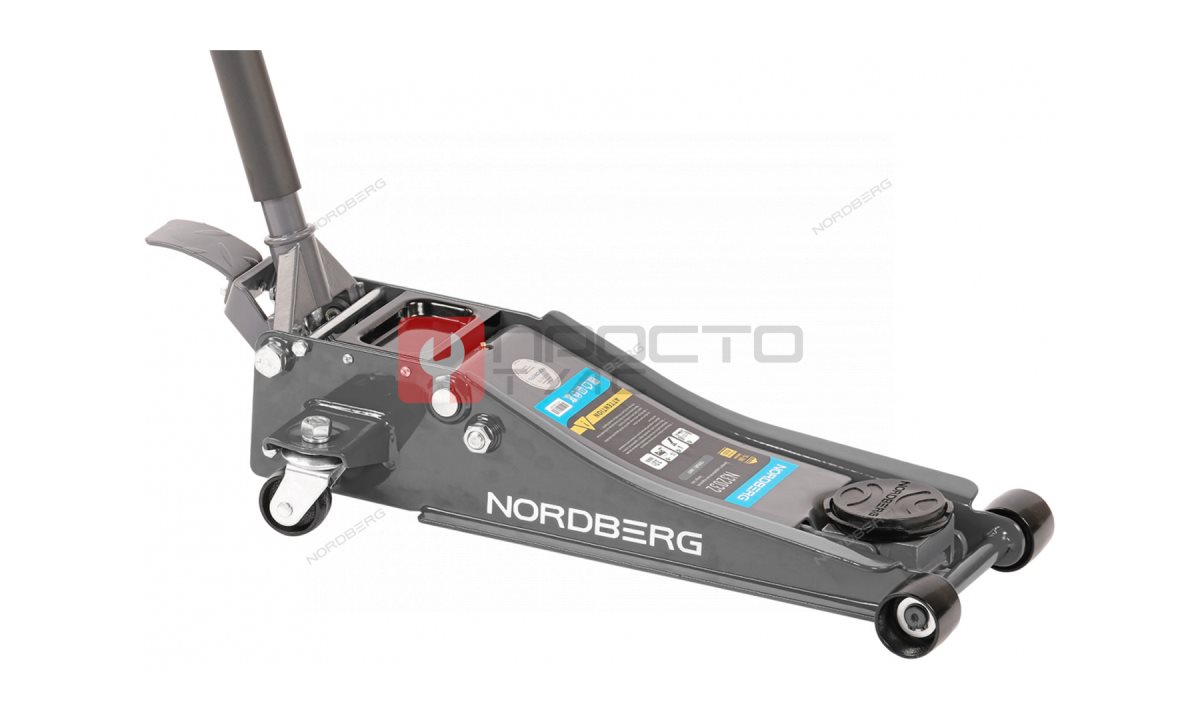  Домкрат подкатной 3,2 т, супернизкий подхват, педаль NORDBERG N32032G (0)