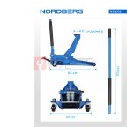  Домкрат подкатной 4 т, низкий подхват, педаль NORDBER Домкрат подкатной 3т с механическим стопором NORDBERG N3203LG N32039 (3)