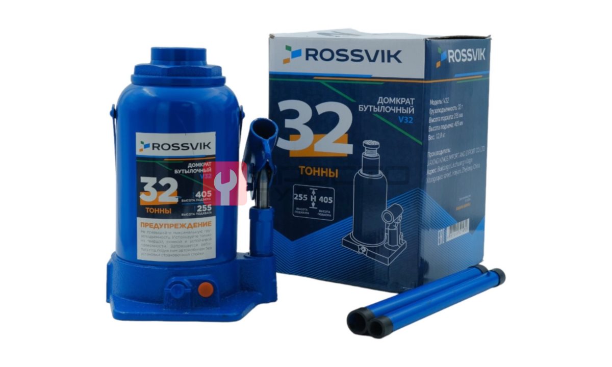  Домкрат бутылочный ROSSVIK V32, г/п 32,0т (0)