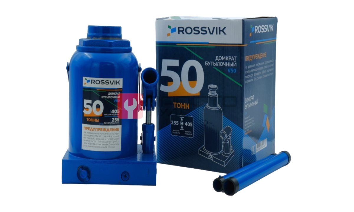  Домкрат бутылочный ROSSVIK V50, г/п 50,0т (0)