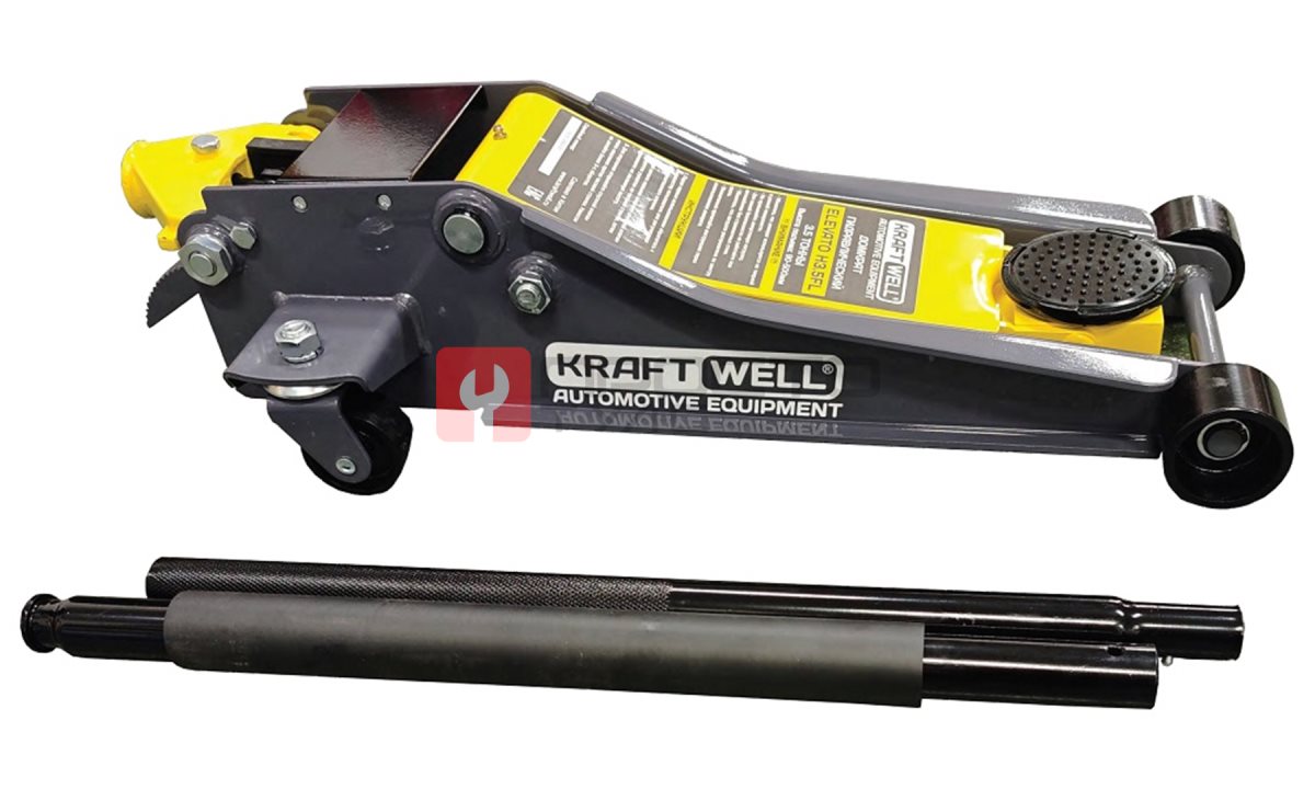  KraftWell ELEVATO H3L Домкрат подкатной низкопрофильный, двухплунжерный насос г/п 3 т. (0)