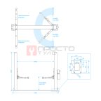  Подъемник двухстоечный 4 т, 220 В, синий NORDBERG N4120B-4B_3+2_220 (2)