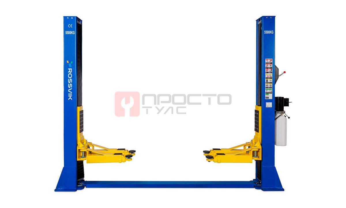  Автоподъемник двухстоечный ROSSVIK V2-5.5 г/п 5,5т, 380В, с нижней синхронизацией. Синий (0)