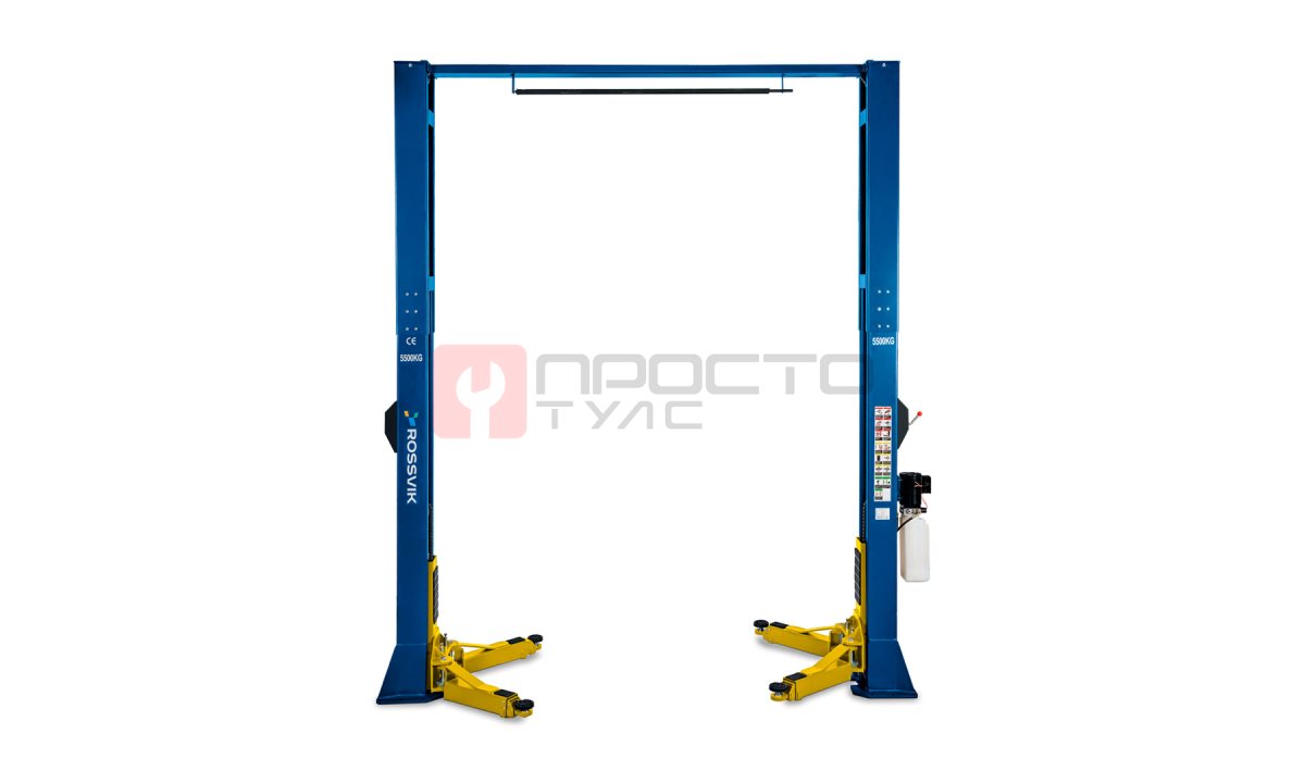  Автоподъемник двухстоечный ROSSVIK V2-5.5L г/п 5.5т, 380В, с верхней синхронизацией. Синий (0)