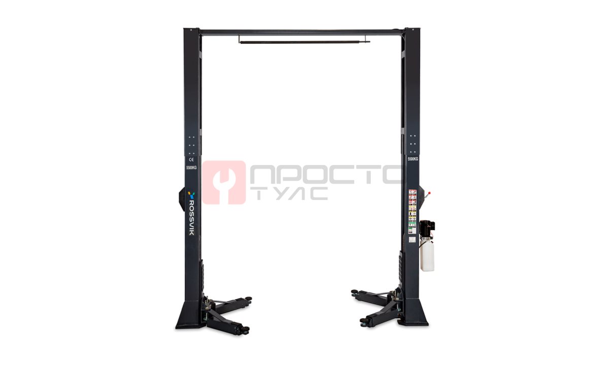  Автоподъемник двухстоечный ROSSVIK V2-5.5L г/п 5.5т, 380В, с верхней синхронизацией. Серый RAL7016 (0)
