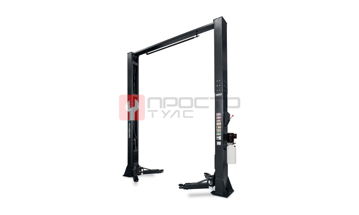  Автоподъемник двухстоечный ROSSVIK V2-5.5L г/п 5.5т, 380В, с верхней синхронизацией. Серый RAL7016 (1)