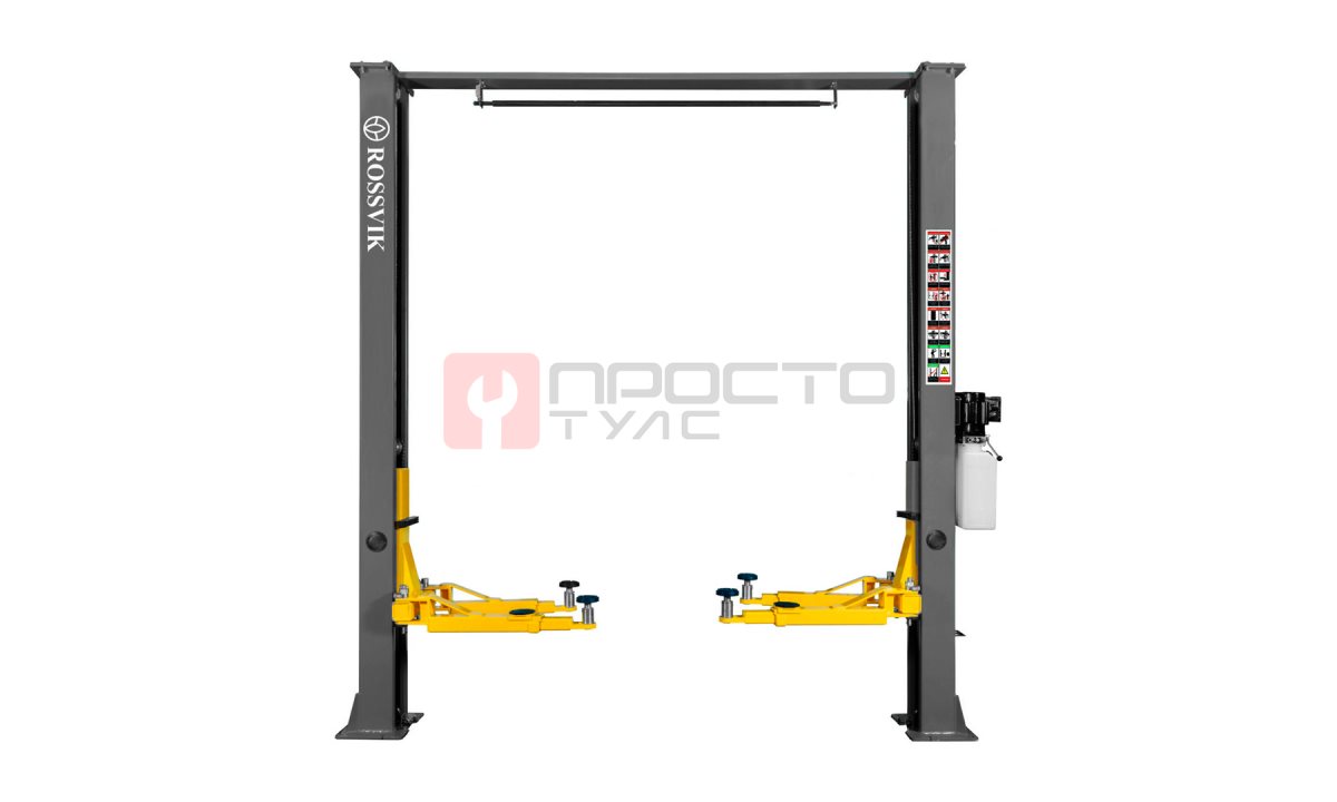  Автоподъемник двухстоечный ROSSVIK V2-4L г/п 4.0т, 380В, с верхней синхронизацией. Цвет серый. (0)