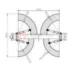  KraftWell KRW3DLM/220 Подъемник двухстоечный г/п 3200 кг. электрогидравлический мни (1)