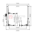  KraftWell KRW3DLM/220 Подъемник двухстоечный г/п 3200 кг. электрогидравлический (2)