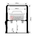  WDK-529E Подъемник двухстоечный с верхней синхронизацией 4 тонны, электр.разбл., 380В (3)