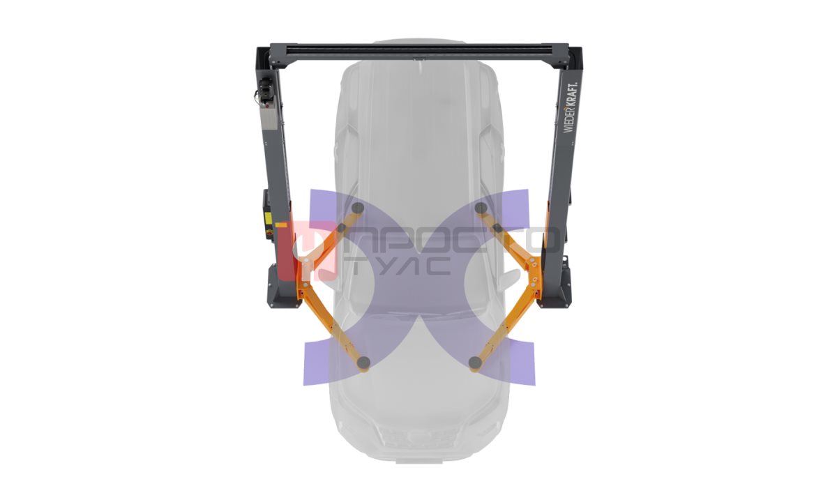  WDK-529E Подъемник двухстоечный с верхней синхронизацией 4 тонны, электр.разбл., 380В (1)