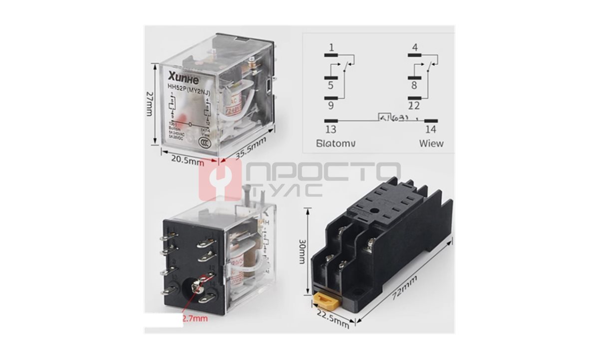  Реле электромагнитное подъемника AC 24V 14 контактов (1)