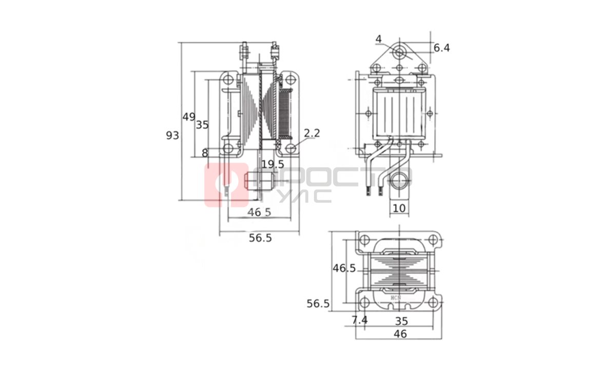  Соленоид для подъемника ОМА 512 24V B2868  (аналог) (1)