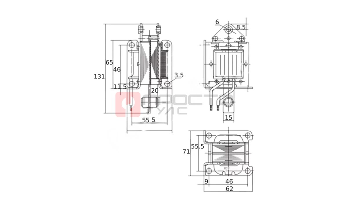  Соленоид для подъемника ОМА 526 24V B5109 (1)