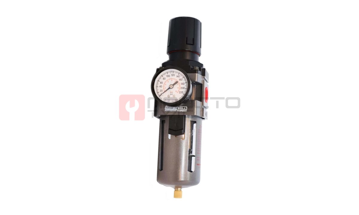  KraftWell KRW-FLR12W Фильтр-влагоотделитель с редуктором для пневмоинструмента, 1/2