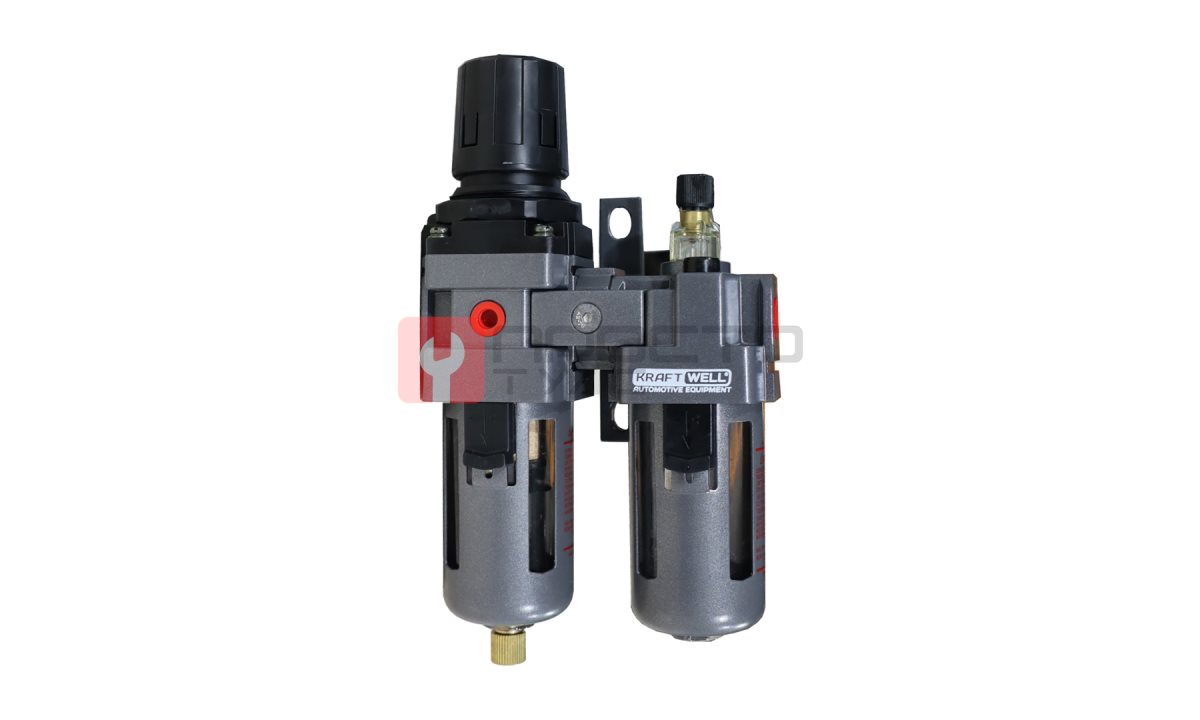  KraftWell KRW-FRL14C Фильтр-влагоотделитель с редуктором и лубрикатором, 1/4