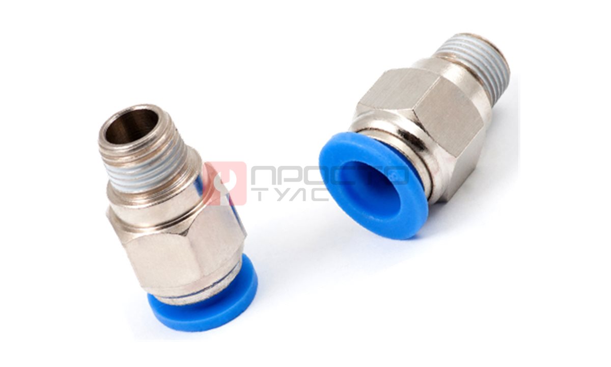  Фитинг прямой с наружной резьбой PC 8-01 (R1/8