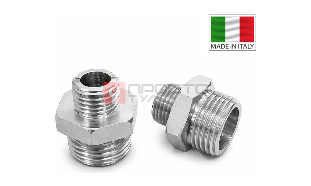  Ниппель двойной (адаптер) высокого давления - M-M (Оригинал, Италия) 1/2 (0)
