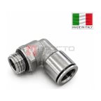  Фитинг пневматический цанговый угловой (поворотный), серия All-Metal (Италия) 8мм мни (0)