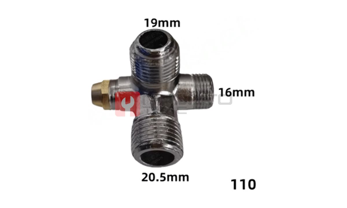  Четырехходовой + разгрузочный клапан 19*16*20.5mm 110 (0)