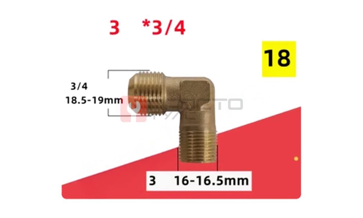  Фитинг угловой 16-16.5*18.5-19mm 18 (0)