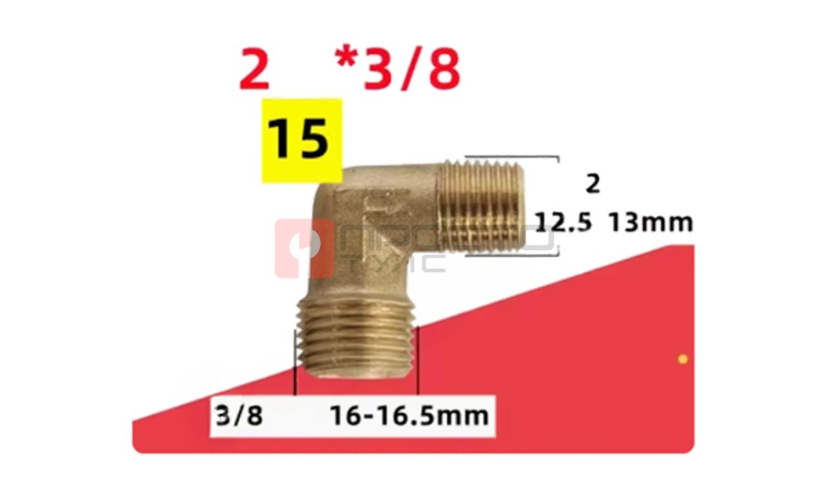  Фитинг угловой 2*3/8 15 (0)