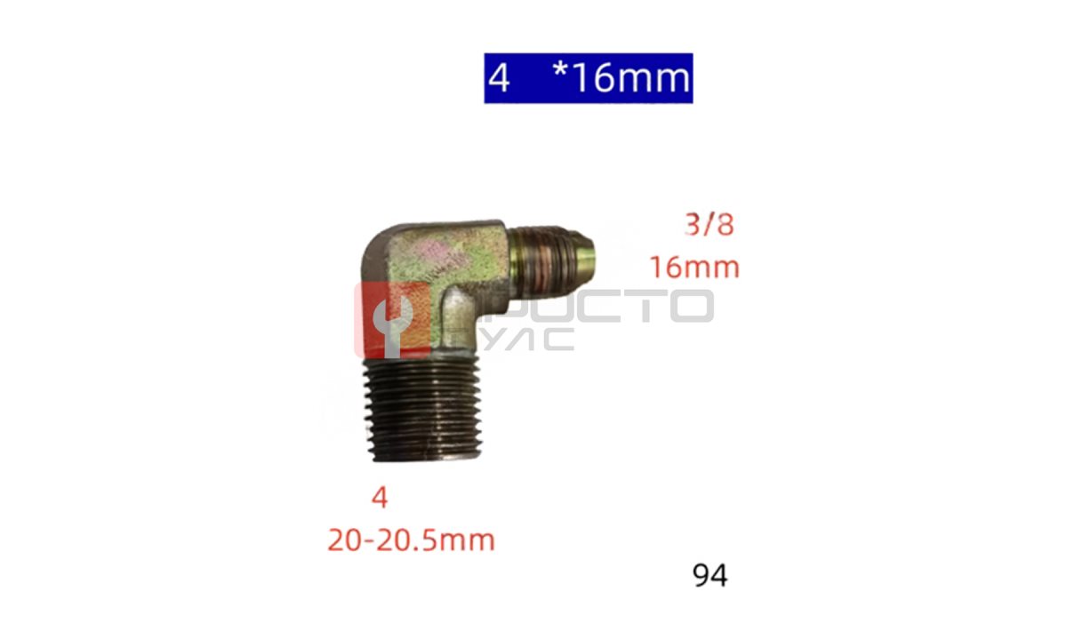  Фитинг угловой 3/8 *16мм *94 (0)