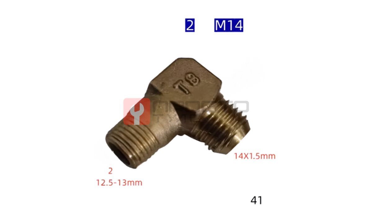  Фитинг угловой М14 *41 (0)