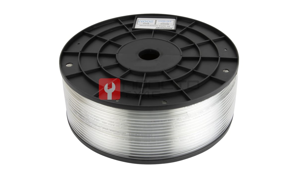  HUS0406-CL Трубка бесцветная Harrison PU 4х6 мм, длина 200 м (1)